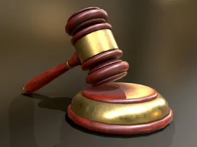 wooden handspike Low-poly 3D model