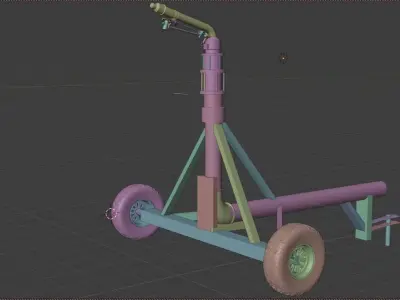 Water Canon Low-poly 3D model