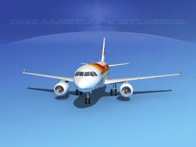 Airbus A319 Iberia 3D model