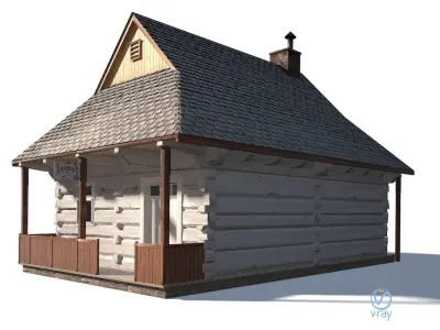 Barber House  - Slav Architecture Low-poly 3D model