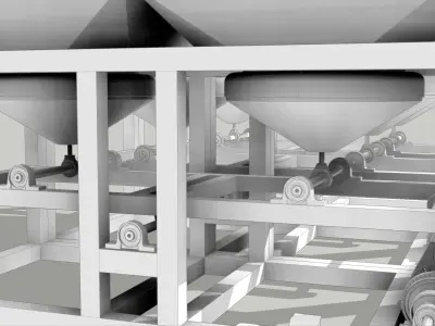 Industrial Jig Concentrator for Gold Ore Washing Low-poly 3D model