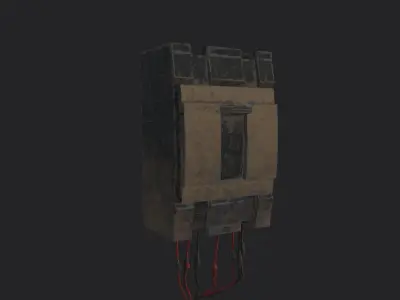 Electronic meter  Switch Low-poly 3D model