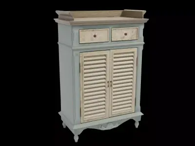 vintage antique cabinet Low-poly 3D model