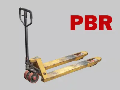 Construction Tool Pallet Truck Low-Poly 3D Model Low-poly 3D model