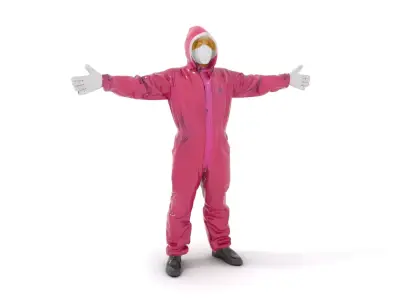 Protective Hazmat Suit model pack Low-poly 3D model