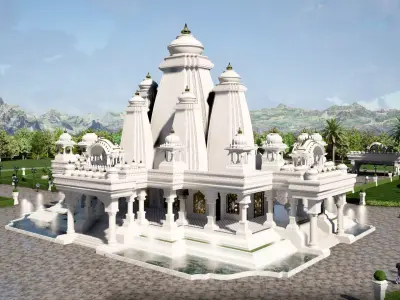 HIndu Temple  3D model by daman1818