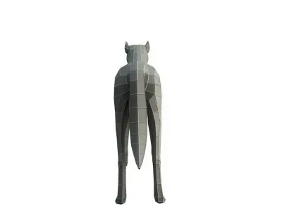 Base Mesh Dog - Low Poly  Low-poly 3D model