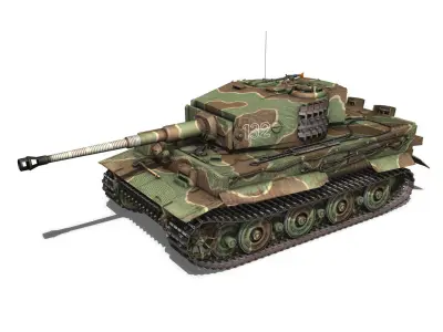 Panzer VI - Tiger - 132 - Late Production 3D model