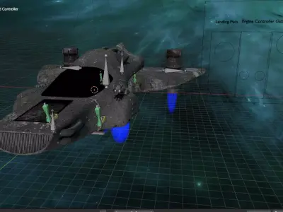 Spaceship Free 3D model shop