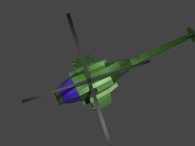 Military  Helicopter Basic Low-poly 3D model