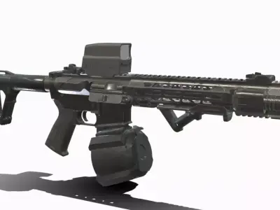 RIFLE DE ASSALTO COLT M4A1 SAI Low-poly 3D model