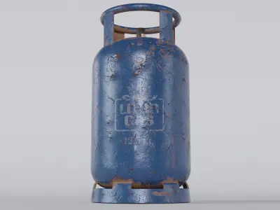 Industrial Gas Cylinders Free low-poly 3D model