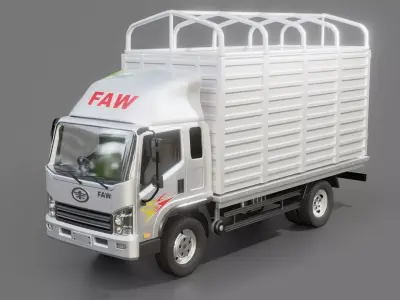 Faw Tiger V Box Truck 3D model