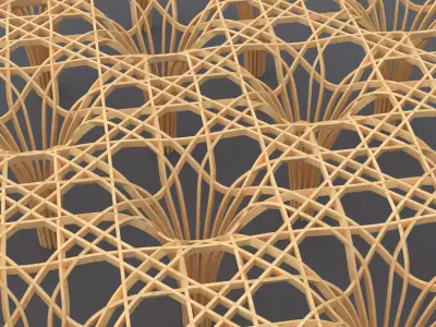 Modular Gothic Timber Pavilion 3D model