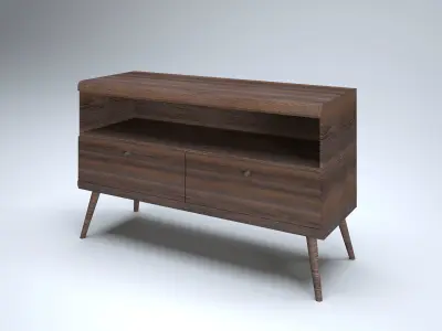 Modern Chest of Drawers Low-poly 3D model