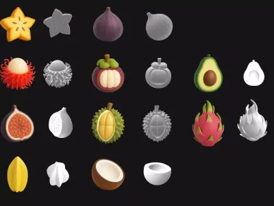 FRUIT FRIENDS PACK  PART 2 3D print model