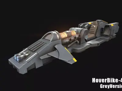 HoverBike Version 4 Low-poly 3D model