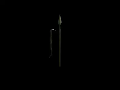 spear and hook  Free low-poly 3D model