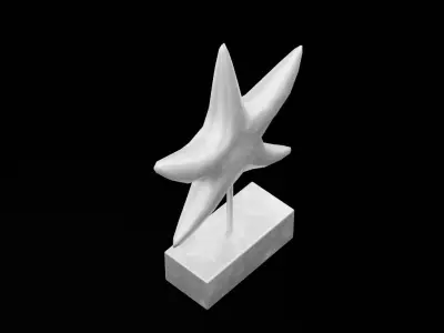 Starfish Sculpture Low-poly 3D model