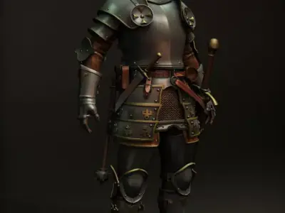 Knight in armor 3D model get