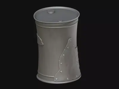 Stylized barrel 3D model purchase