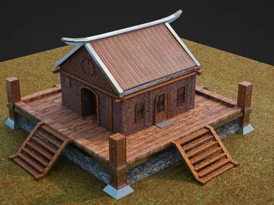 Medieval House Low-poly 3D model buy