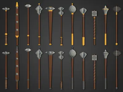 Low Poly Club Pack 1 Low-poly 3D model