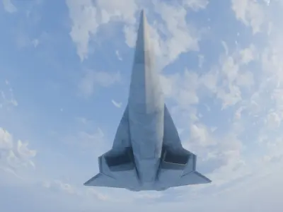 Modern Jet Fighter Low-poly 3D model