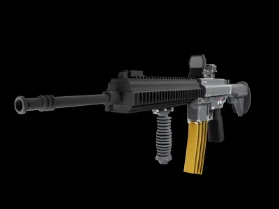 M416 Assault Rifle High Quality 3D Model Free 3D model