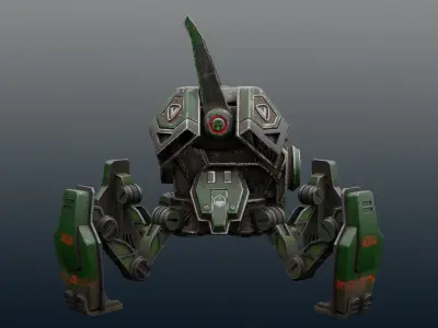 Robot Scout Low-poly 3D model