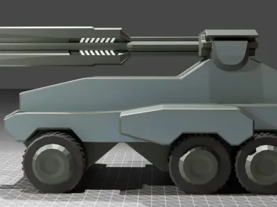 Middle Artillery 3D model