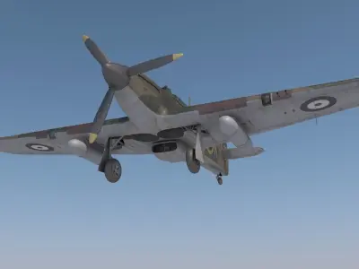 Hawker Hurricane MkIIB 3D model
