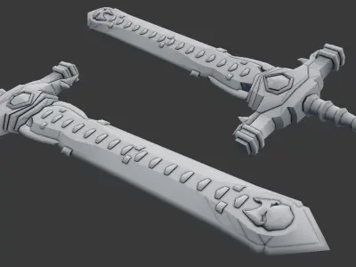 Low-poly Sword Low-poly 3D model purchase