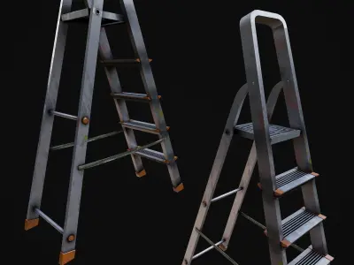 Step Ladder pbr Low-poly 3D model