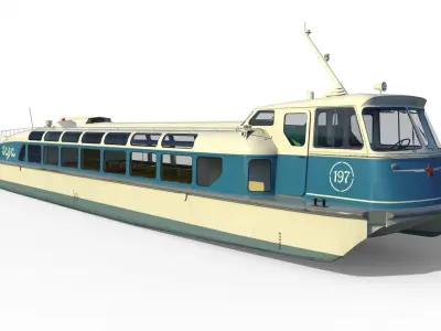 River bus project 946 Zarya 3D model