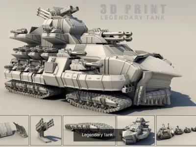 Legendary tanks for 3DPrint 3D Model Pack