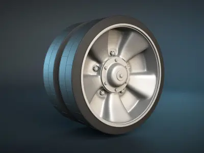 2S3 Akatsia Wheels High-Poly 3D model