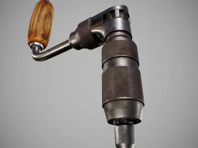 Old hand Drill 3D model