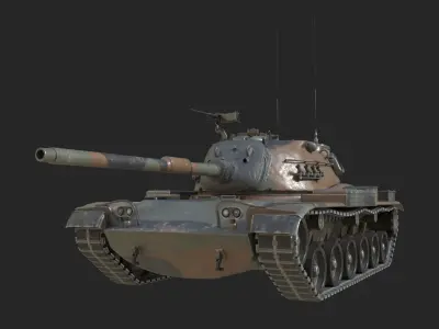 3 coatings of Taiwan CM11 M48H Brave Tiger Main Battle Tank Low-poly 3D model