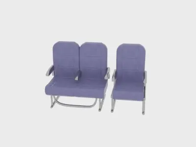 Plane Seat With Tray  3D model