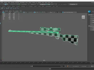 Hunting Rifle Game Ready 3D model
