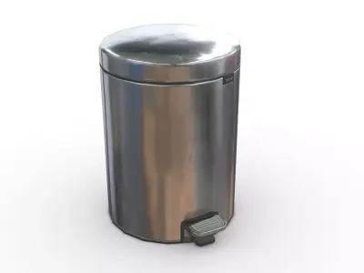 Trash Can Low-poly 3D model order