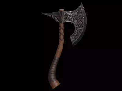 War Axe Low-poly 3D model shop