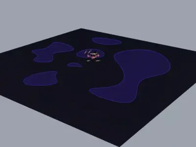 drone square with circle in middle 3D model
