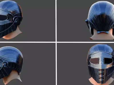 Cyber Aria Helmet   CAH 3D model