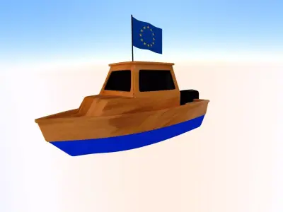 Europe fishing Boat 3D model