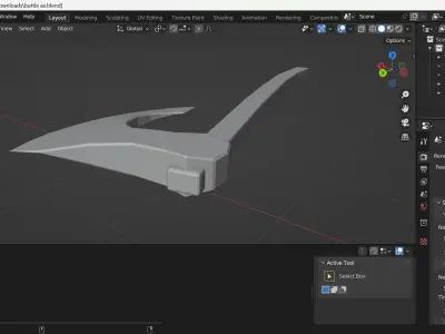 war axe Free low-poly 3D model purchase