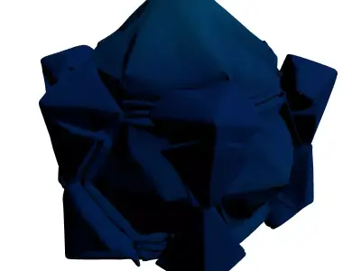 SciFi Blue Crystal Gemstone 3D model
