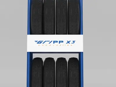 2 Wheler Tyre Stand  3D model