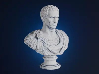 Julius Caesar Bust 3 Versions 3D model